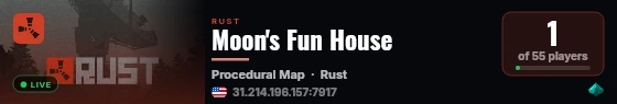 Moon's Fun House live status badge