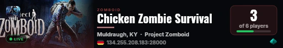Chicken Zombie Survival live status badge