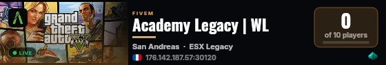 Academy Legacy | WL live status badge