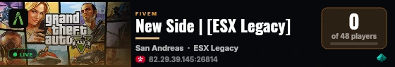 New Side | [ESX Legacy] live status badge