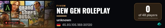 NEW GEN ROLEPLAY live status badge