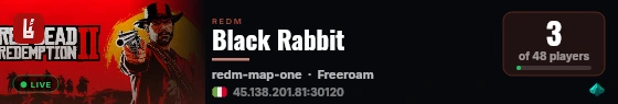 Black Rabbit live status badge