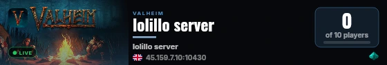 lolillo server live status badge