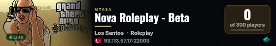Nova Roleplay - Beta live status badge