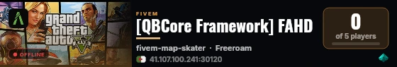 [QBCore Framework] FAHD live status badge
