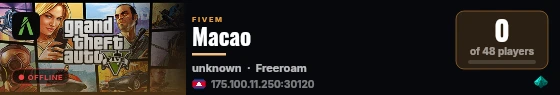 Macao live status badge