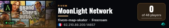 MoonLight Network live status badge