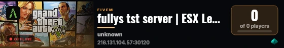 fullys tst server | ESX Legacy Server live status badge