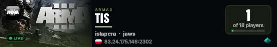 TIS live status badge