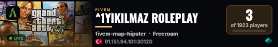 ^1YIKILMAZ ROLEPLAY live status badge