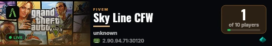 Sky Line CFW live status badge