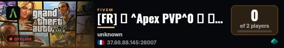 [FR] 🟣 ^Apex PVP^0 ◽️ 🔱 NOUVEAU SERVEUR live status badge