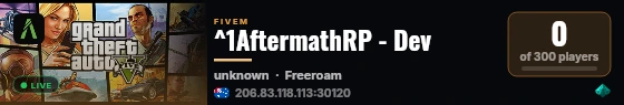 ^1AftermathRP - Dev live status badge