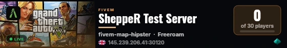SheppeR Test Server live status badge