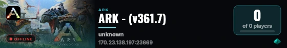 ARK - (v361.7) live status badge