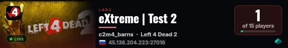 eXtreme | Test 2 live status badge