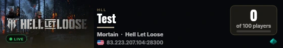 Test live status badge