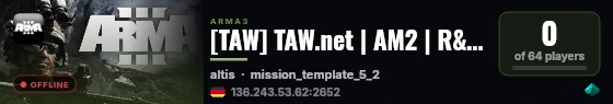[TAW] TAW.net | AM2 | R&R Development [EU] live status badge