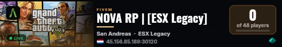 NOVA RP | [ESX Legacy] live status badge