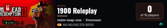 1900 Roleplay live status badge