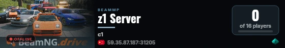 z1 Server live status badge