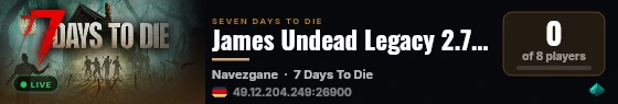 James Undead Legacy 2.7.18 live status badge