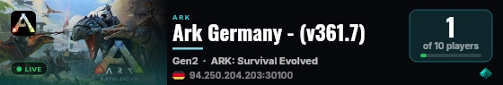 Ark Germany - (v361.7) live status badge