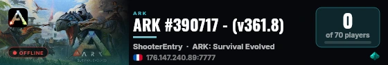 ARK #390717 - (v361.8) live status badge