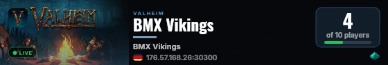 BMX Vikings live status badge