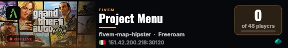 Project Menu live status badge
