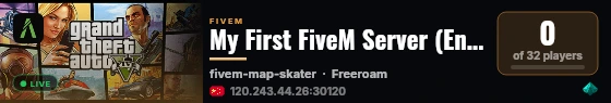 My First FiveM Server (Enhanced) live status badge