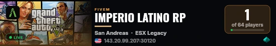 IMPERIO LATINO RP live status badge