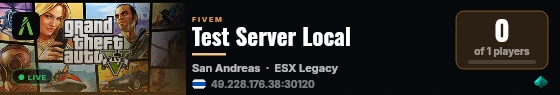 Test Server Local live status badge