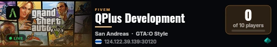 QPlus Development live status badge