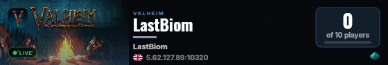 LastBiom live status badge