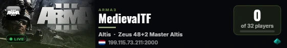 MedievalTF live status badge