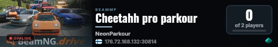 Cheetahh pro parkour live status badge