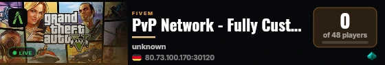 PvP Network - Fully Custom RP live status badge