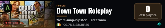Down Town Roleplay live status badge