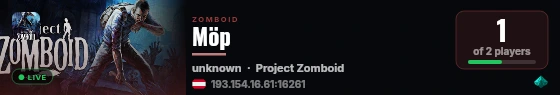 Möp live status badge