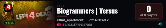 Biogrammers | Versus live status badge