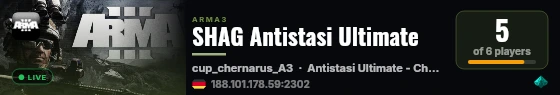 SHAG Antistasi Ultimate live status badge