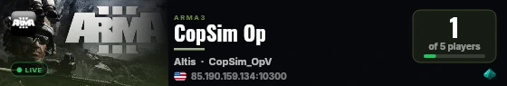 CopSim Op live status badge