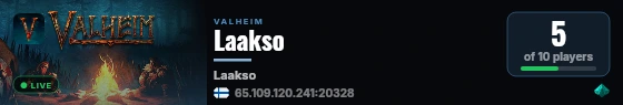 Laakso live status badge