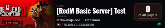 [RedM Basic Server] Test live status badge