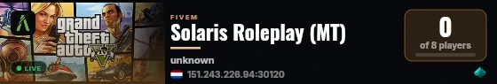 Solaris Roleplay (MT) live status badge