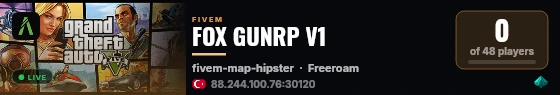 FOX GUNRP V1 live status badge