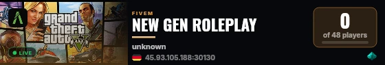 NEW GEN ROLEPLAY live status badge
