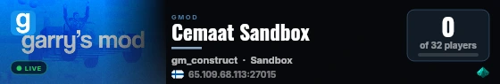 Cemaat Sandbox live status badge
