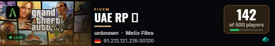 UAE RP ☆ live status badge